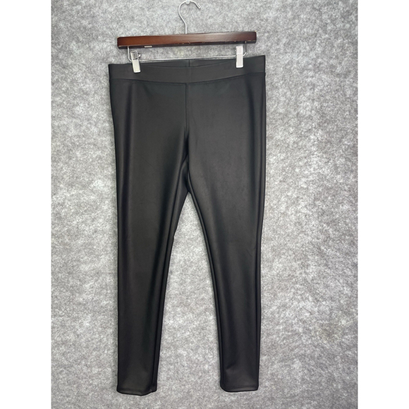 Express Pants - Express Faux Leather Women's Black Leggings Pants Size Medium Stretch Edgy